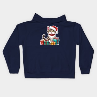 Cat christmas and gift christmas Kids Hoodie